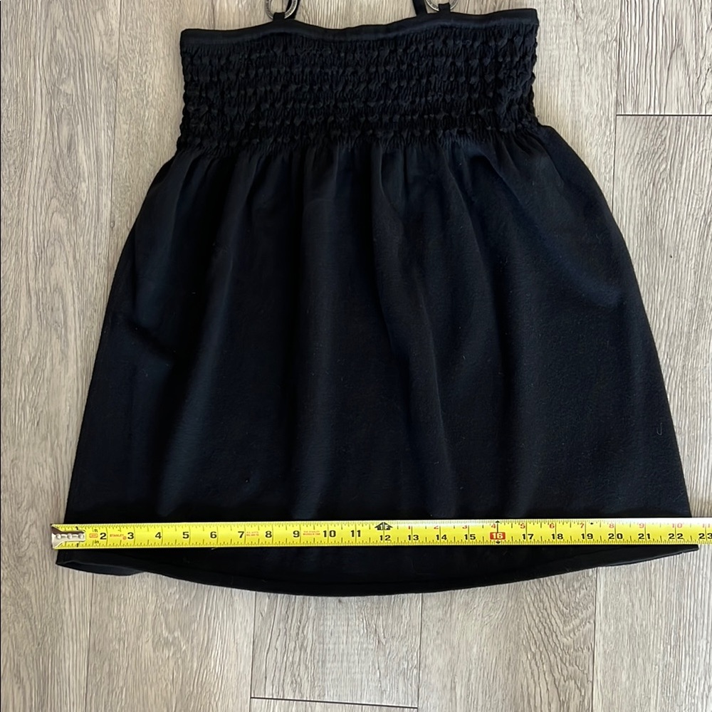 Michael Kors Black Smocked Camisole or mini dress Cotton Knot Top Babydoll - Picture 8 of 12